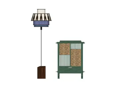 Cabinet And Lamp design 3D model