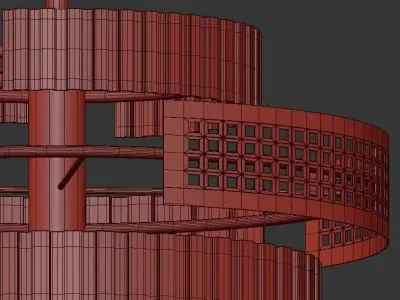 Wallie modern pendant light with gold design 3D model