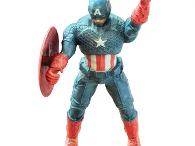 Toy Superhero Captain America 3D model