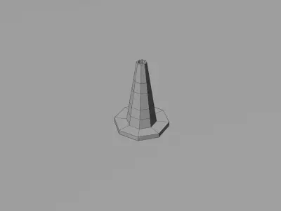 Low Poly Traffic Cone City Road and Construction Prop Free low-poly 3D model