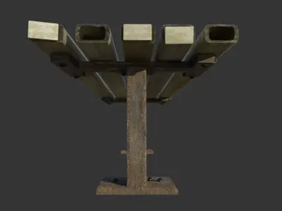Bench Worn Metal  3D model