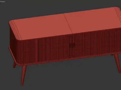 SIDEBOARD BARBIER WALNUT 3D model
