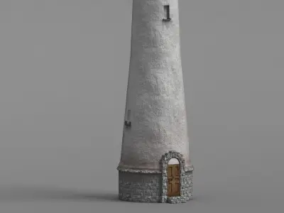 Stumholmen lighthouse 8K Low-poly 3D model