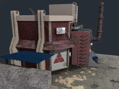 The Unknown Factory Low-poly 3D model