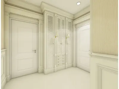 living and dining 2 3D model