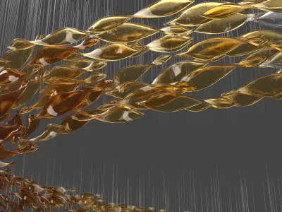 Waves Chandelier 3D model