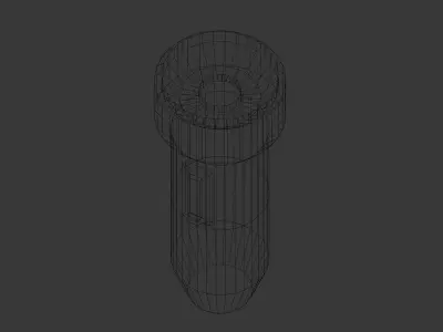 Flashlight Low-poly 3D model 11