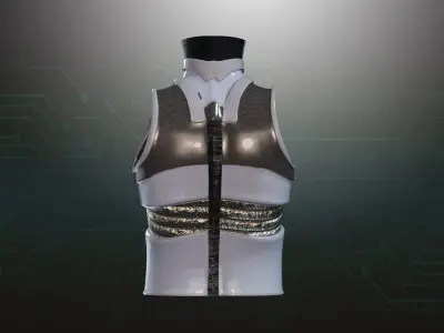 Cyborg Warzone - Space Warrior Shirt D Low-poly 3D model