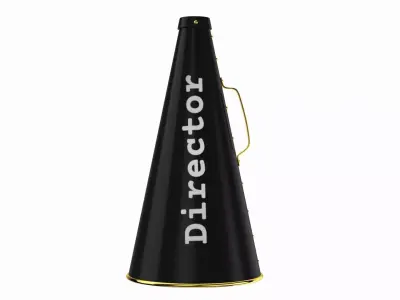 Old Movie Director Megaphone 3D model