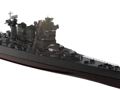 WW2 US NAVY HEAVY CRUISER  USS RANGER 3D model