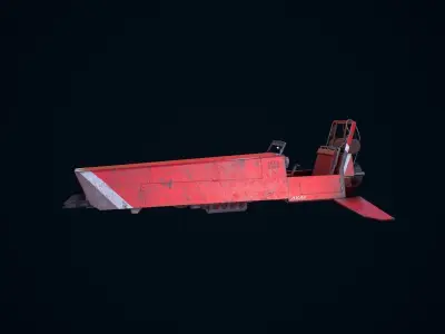 Sci Fi Hover Vehicle Low-poly 3D model