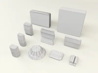 alarm components Low-poly 3D model