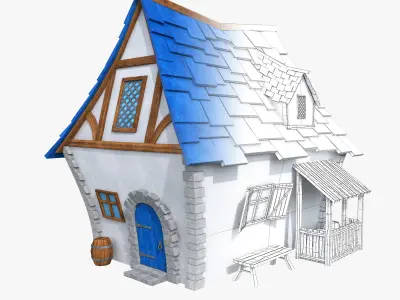 Medieval house 3D model