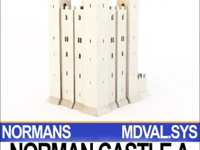 Medieval Norman Castle A Hedingham UK 3D model