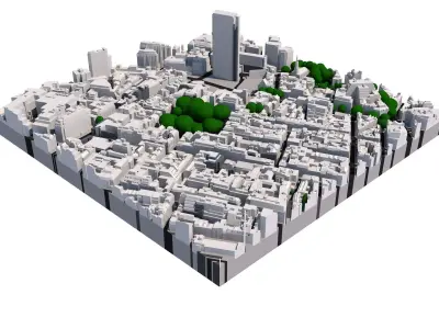 London city tile Level 2 block TQ2981 South East 3D model