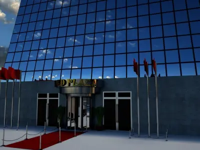 3d fantastic hotel lobi model 3D model