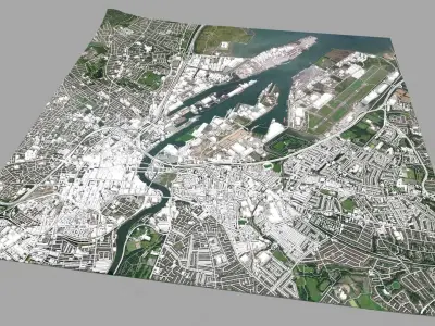 Cityscape Belfast Ireland 3D model