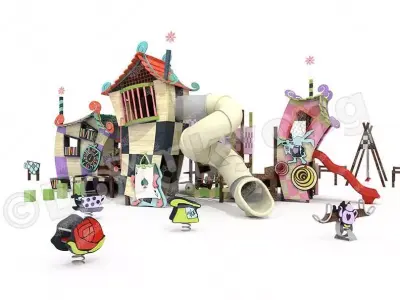 Alice in Wonderland Playground 3D model