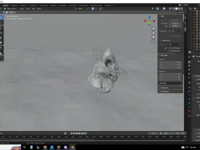 a small island Low-poly 3D model