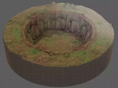 Cliff lowpoly V04 Low-poly 3D model