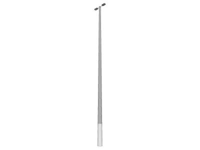 Concrete Lamp Post - Light Pole - Light Post - Street Light 04 3D model