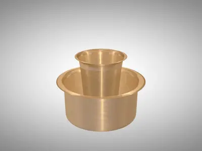 Tumbler and Saucer Low-poly 3D model