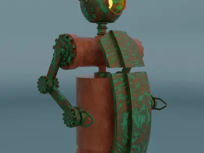 3d robot Low-poly 3D model