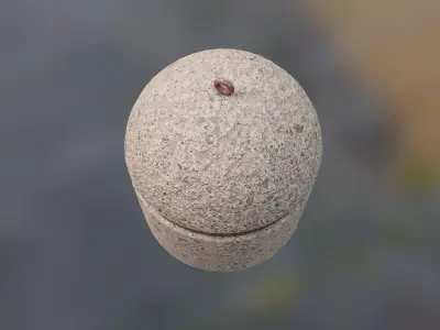 Road Block Low-poly 3D model