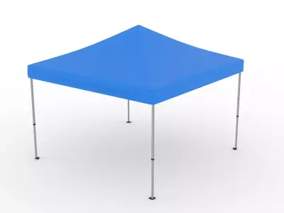 Folding Tent Low-poly 3D model