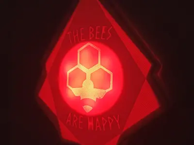 The bees are happy wall decoration 3D print model