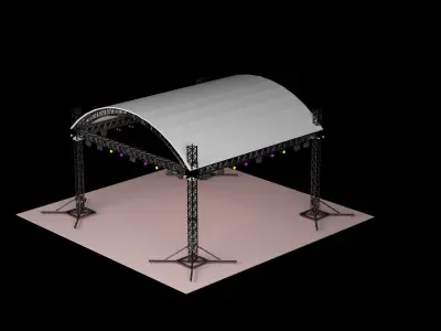  Dome Tent Truss Stage Light Truss Clamp 3D model