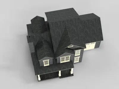 British House Design 14T1 Low-poly 3D model