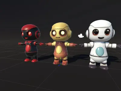 Minirobotic8 Low-poly 3D model