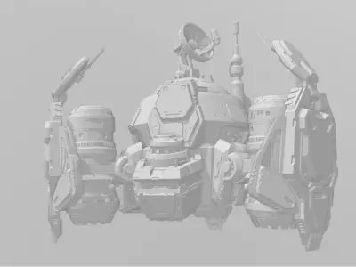 StarCraft II Terran Science Vessel 3D print model