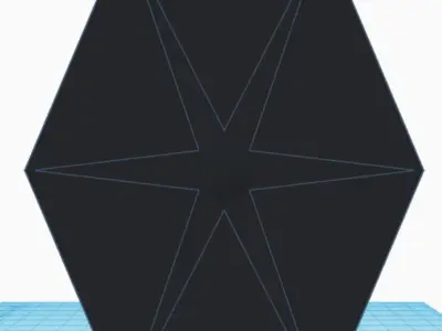 Low-Poly Tie Fighter 3D print model