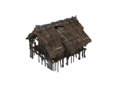 Thatched hut 3D model