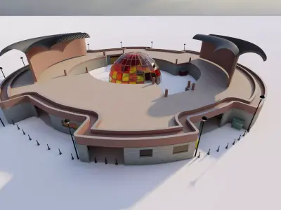 Museum building-Museum complex 3D model purchase