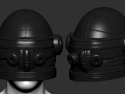 helmet high poly sculpt 3d printable ver 7 3D model 3D model 195