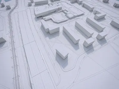 Urban Cityscape Area Collection 3D Model Pack