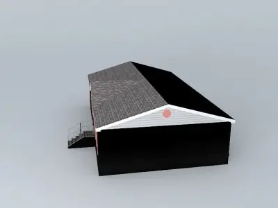 Double Wide Trailer Home Free 3D model