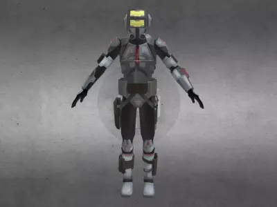 Tech Bad Batch Low-poly 3D model