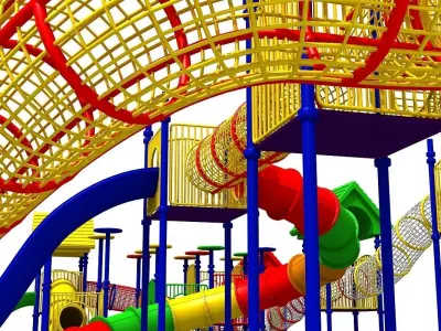 3D Play Ground Furniture 3D model