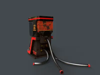 Sci-Fi Teleportation Capsule V1 - 06 Low-poly 3D model