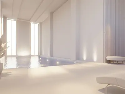 indoor swimming pool 3D model