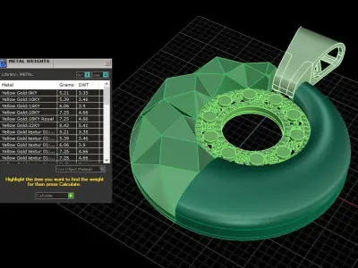 Facet pendant 3D print model