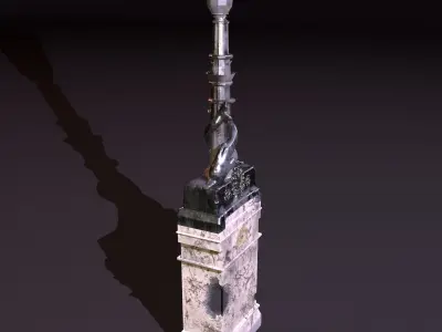 Dolphin Lamp Post Free 3D model