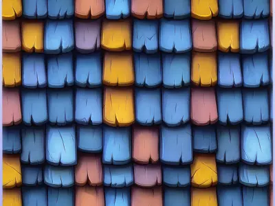 Stylized Roof Seamless Texture Texture 9