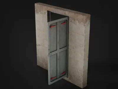 Hermetic Doors Low-poly 3D model