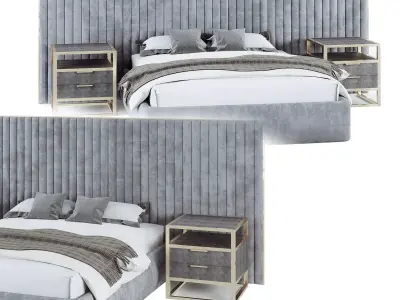 MolteniC Greenwich Bed Low-poly 3D model
