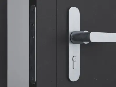 Aluminium door 27 3D model